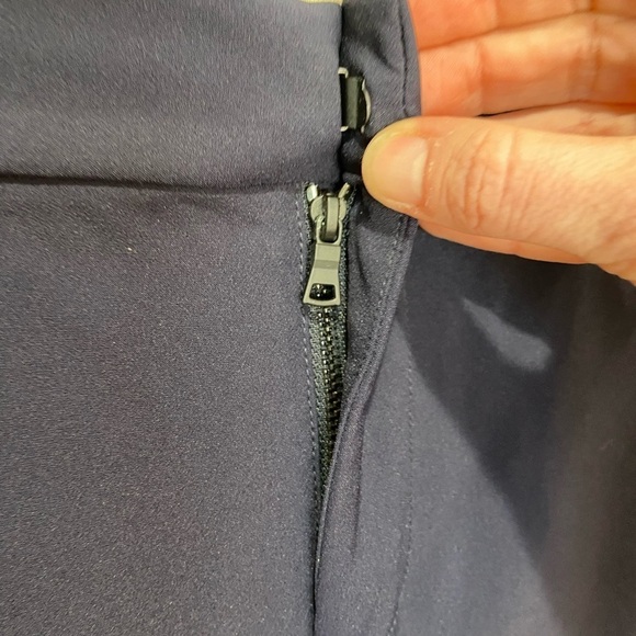 Rebecca Taylor Tuxedo Side Stripe Ankle Crop Ava Techy Pants Size 8 Navy - Picture 4 of 10